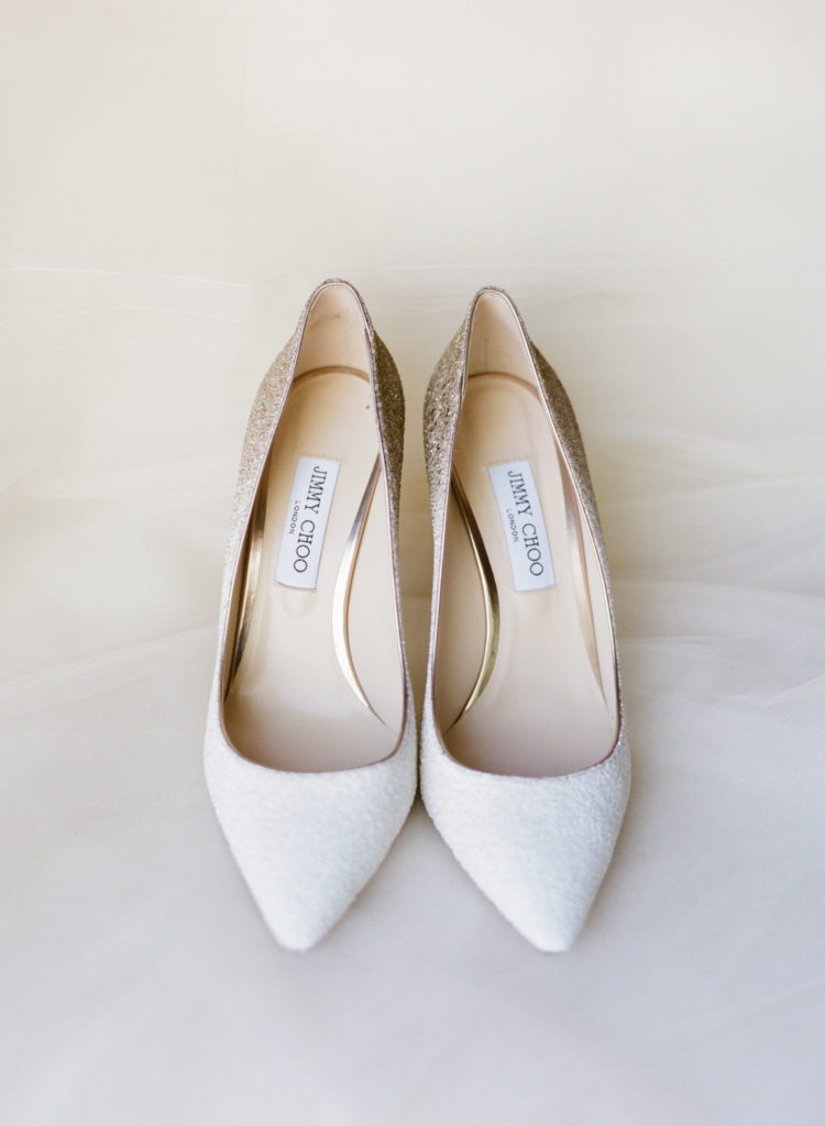 L'Auberge De Sedona Wedding -White and gold shoes