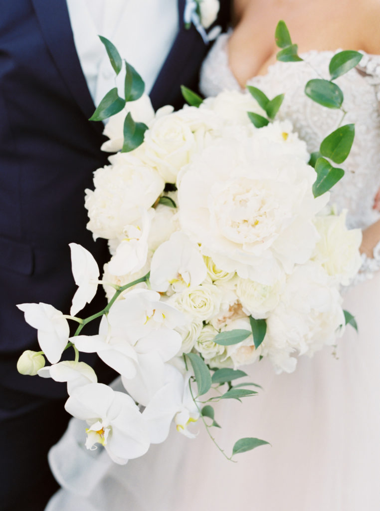 All white wedding flowers
