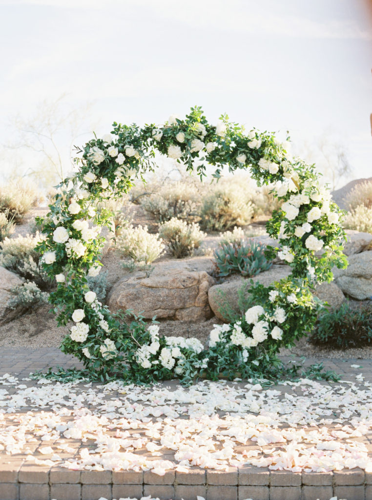 Wedding floral arch
