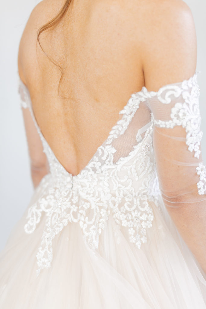Bride's back of dress